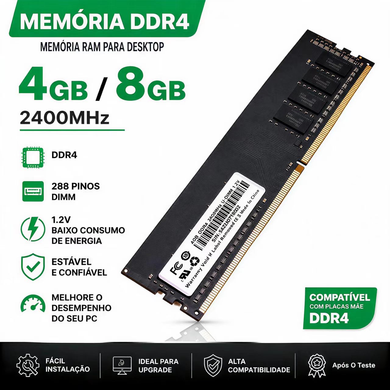 Ddr4 3200Mhz - DDR4 RAM 4GB 8GB 2400MHz PC4-19200