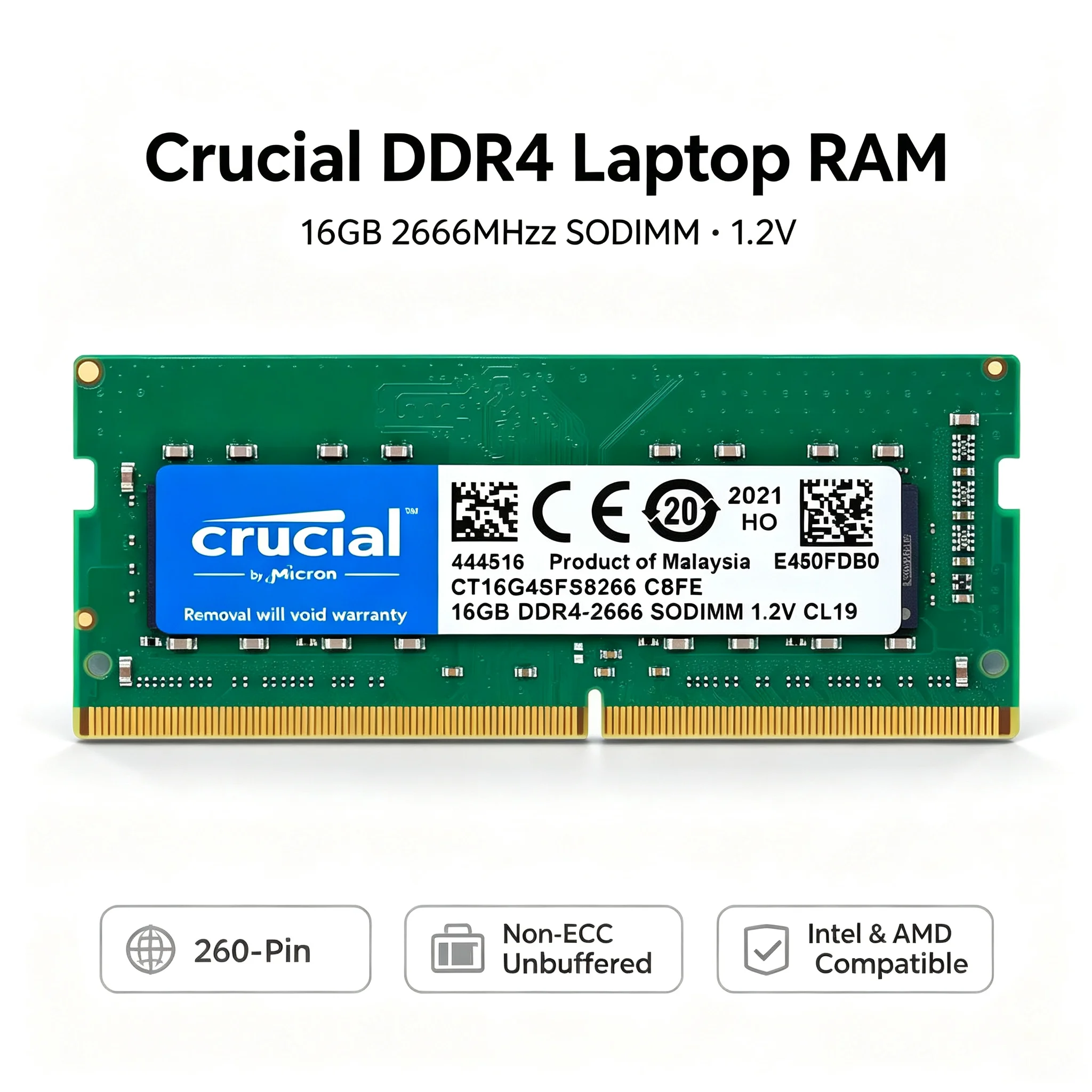 크루셜(Crucial) DDR4 노트북 RAM 16GB - Ddr4 3200Mhz 리뷰 및 가격
