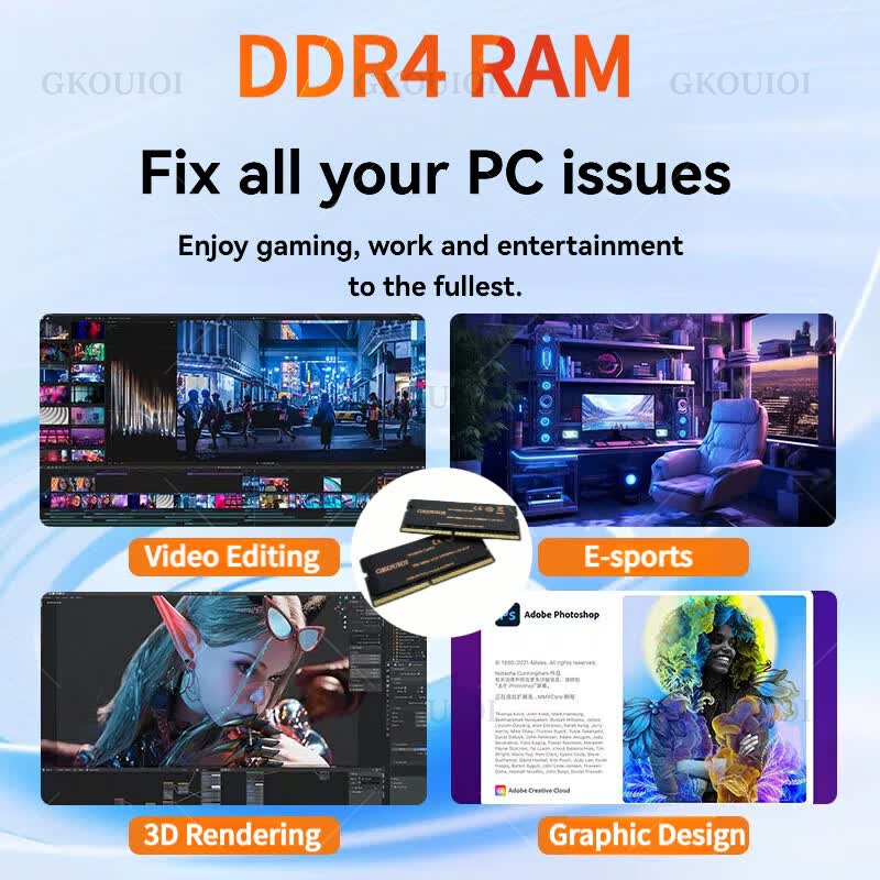 GKOUIOI DDR4 메모리 램 4GB 8GB 16G - Ddr4 3200Mhz 리뷰 및 가격